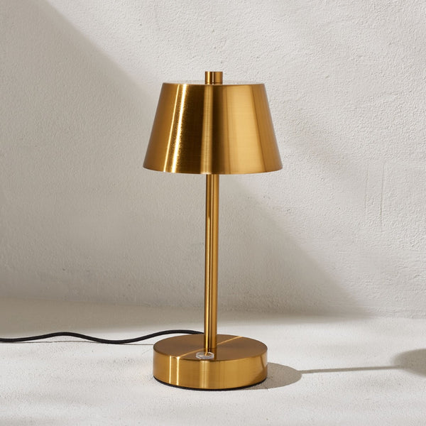 Safavieh LAITA, 11 INCH RECHARGEABLE LED TABLE LAMP - Modern Elegant Design for Any Room's Ambiance and Style Brass TBL4316B
