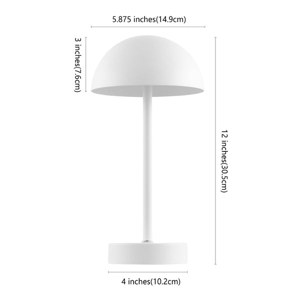 Safavieh HELENE, 12-Inch Rechargeable LED Table Lamp in White Iron - Modern Design for Home & Office Use TBL4317A