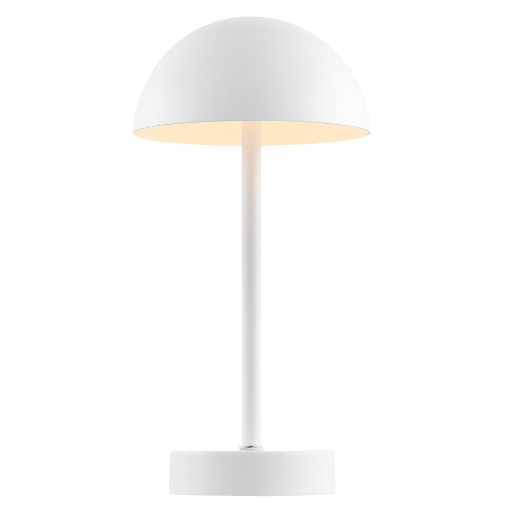 Safavieh HELENE, 12-Inch Rechargeable LED Table Lamp in White Iron - Modern Design for Home & Office Use TBL4317A