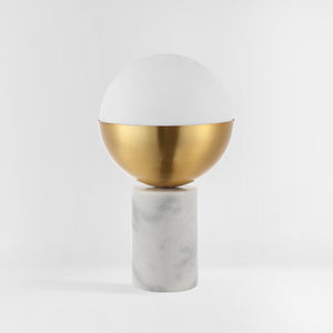 Safavieh EVOLET, 12.25" Gold & White Table Lamp with Marble Base – Modern Elegance for Every Room! TBL4320A