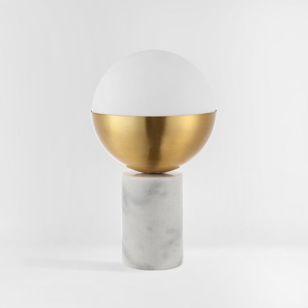 Safavieh EVOLET, 12.25" Gold & White Table Lamp with Marble Base – Modern Elegance for Every Room! TBL4320A