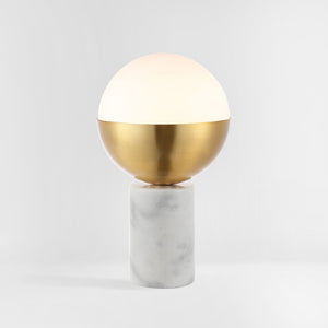Safavieh EVOLET, 12.25" Gold & White Table Lamp with Marble Base – Modern Elegance for Every Room! TBL4320A
