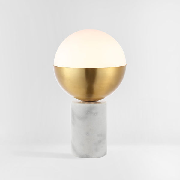 Safavieh EVOLET, 12.25" Gold & White Table Lamp with Marble Base – Modern Elegance for Every Room! TBL4320A
