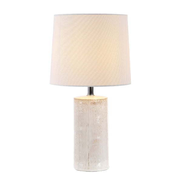 Safavieh JONIE, Elegant 19-Inch Ivory Ceramic Table Lamp Set of 2 for Modern Home Décor and Soft Illumination TBL4335B-SET2
