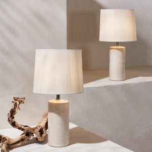 Safavieh JONIE, Elegant 19-Inch Ivory Ceramic Table Lamp Set of 2 for Modern Home Décor and Soft Illumination TBL4335B-SET2
