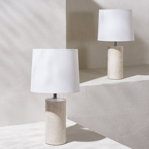 Safavieh JONIE, Elegant 19-Inch Ivory Ceramic Table Lamp Set of 2 for Modern Home Décor and Soft Illumination TBL4335B-SET2