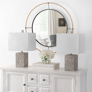 Safavieh JAXON, Elegant Grey Ceramic Table Lamp Set of 2 – Timeless Design for Living Rooms & Bedside Use TBL4337A-SET2