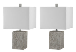 Safavieh JAXON, Elegant Grey Ceramic Table Lamp Set of 2 – Timeless Design for Living Rooms & Bedside Use TBL4337A-SET2