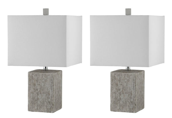 Safavieh JAXON, Elegant Grey Ceramic Table Lamp Set of 2 – Timeless Design for Living Rooms & Bedside Use TBL4337A-SET2