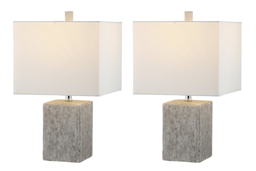 Safavieh JAXON, Elegant Grey Ceramic Table Lamp Set of 2 – Timeless Design for Living Rooms & Bedside Use TBL4337A-SET2