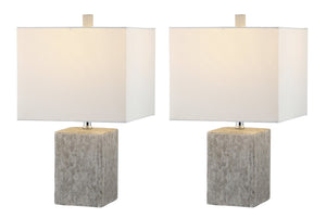 Safavieh JAXON, Elegant Grey Ceramic Table Lamp Set of 2 – Timeless Design for Living Rooms & Bedside Use TBL4337A-SET2