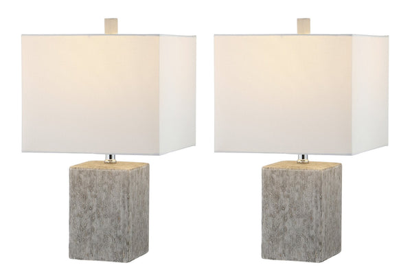 Safavieh JAXON, Elegant Grey Ceramic Table Lamp Set of 2 – Timeless Design for Living Rooms & Bedside Use TBL4337A-SET2