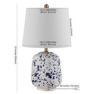 Safavieh GREYON, GREYON Navy Blue Ceramic Table Lamp - 23 Inch Elegant Design for Living Rooms, Bedrooms & Offices TBL4341A