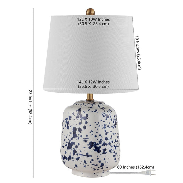 Safavieh GREYON, GREYON Navy Blue Ceramic Table Lamp - 23 Inch Elegant Design for Living Rooms, Bedrooms & Offices TBL4341A