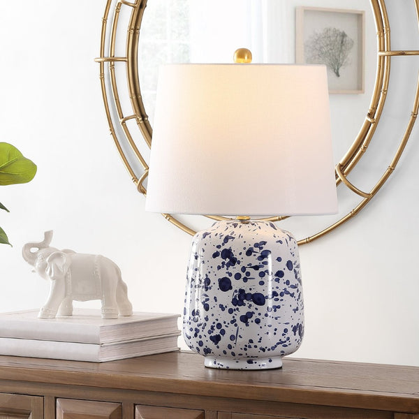 Safavieh GREYON, GREYON Navy Blue Ceramic Table Lamp - 23 Inch Elegant Design for Living Rooms, Bedrooms & Offices TBL4341A