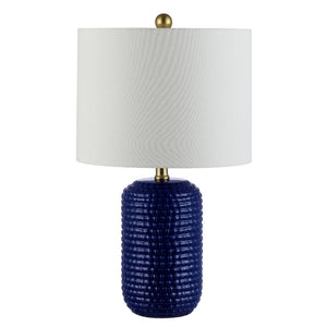 Safavieh JACE, Elegant 22-Inch Navy Blue Ceramic Table Lamp Set of 2 for Modern & Classic Home Décor TBL4342A-SET2