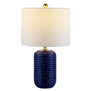 Safavieh JACE, Elegant 22-Inch Navy Blue Ceramic Table Lamp Set of 2 for Modern & Classic Home Décor TBL4342A-SET2