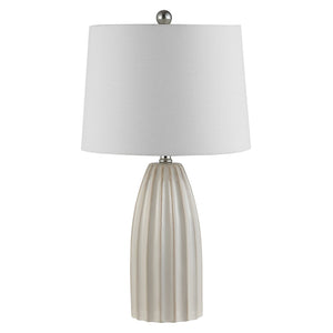 Safavieh KAYDEN, Elegant 25.5-Inch Ceramic Table Lamp for Chic Lighting in Modern and Classic Interiors Ivory TBL4343A