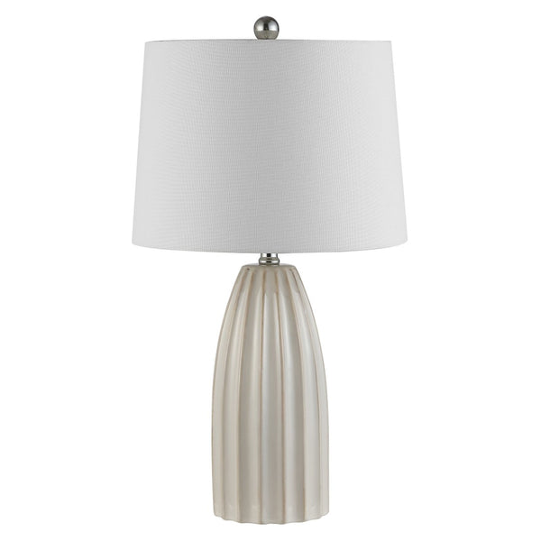 Safavieh KAYDEN, Elegant 25.5-Inch Ceramic Table Lamp for Chic Lighting in Modern and Classic Interiors Ivory TBL4343A