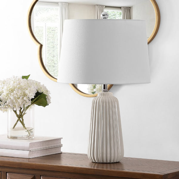 Safavieh SAWYER, 24-INCH CERAMIC TABLE LAMP - Timeless Design for Home Décor, Perfect for Any Room Style Ivory TBL4344A