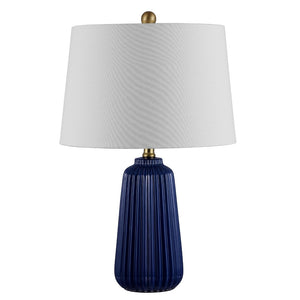 Safavieh SAWYER, 24-INCH CERAMIC TABLE LAMP - Timeless Design for Home Décor, Perfect for Any Room Style Navy Blue TBL4344B