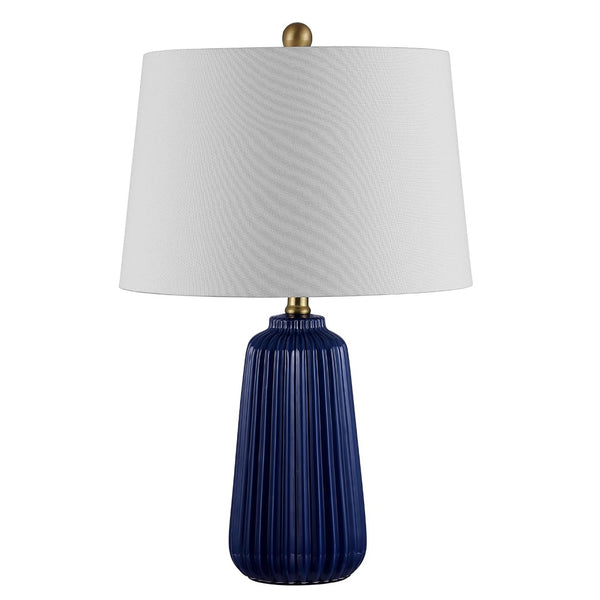 Safavieh SAWYER, 24-INCH CERAMIC TABLE LAMP - Timeless Design for Home Décor, Perfect for Any Room Style Navy Blue TBL4344B