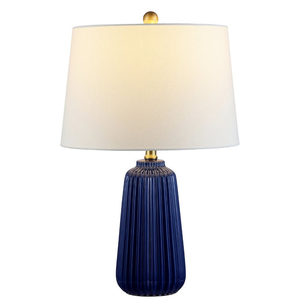 Safavieh SAWYER, 24-INCH CERAMIC TABLE LAMP - Timeless Design for Home Décor, Perfect for Any Room Style Navy Blue TBL4344B