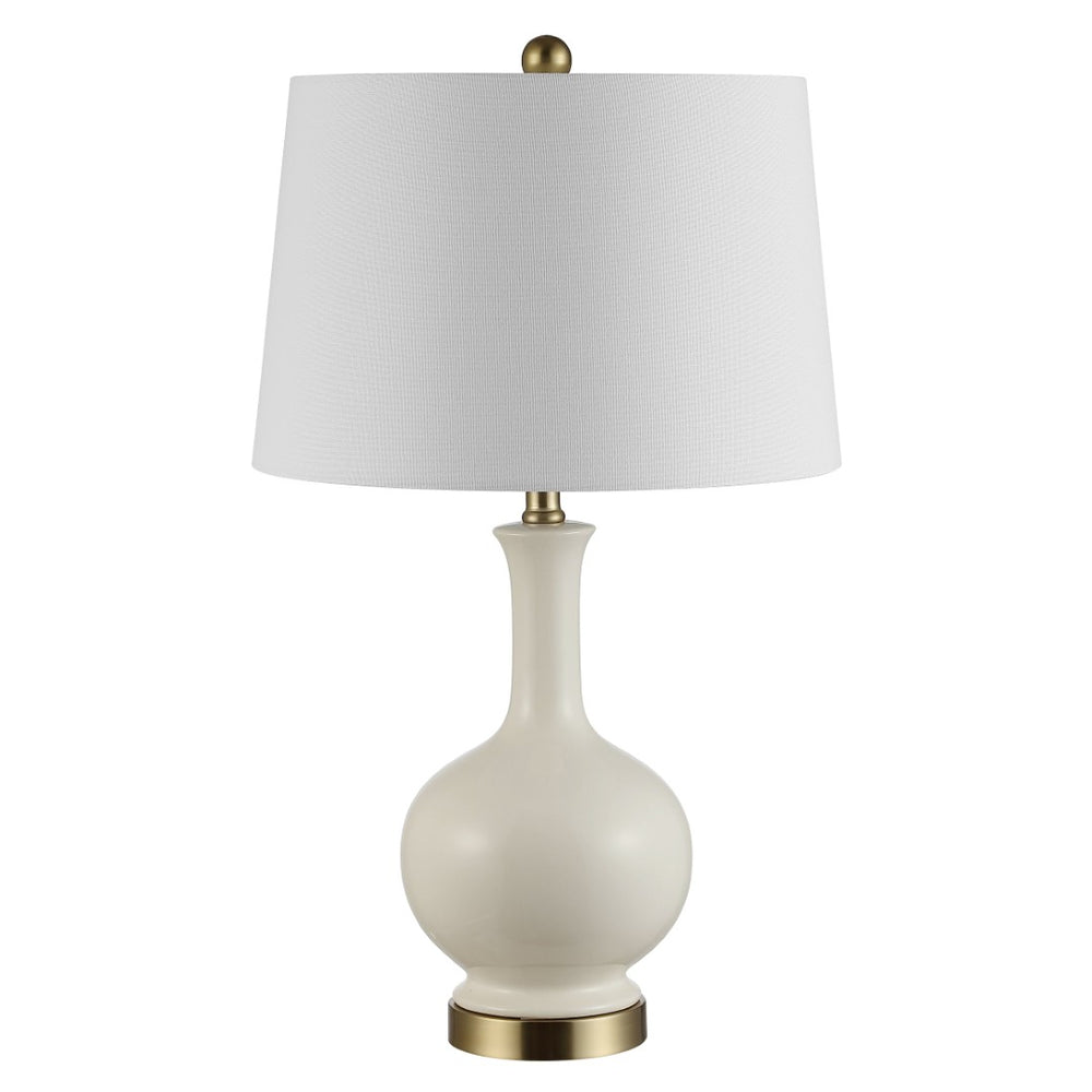 Safavieh BOWIE, 26-Inch Ceramic Table Lamp - Timeless Design for Stylish Living Rooms and Bedrooms Cream TBL4346A