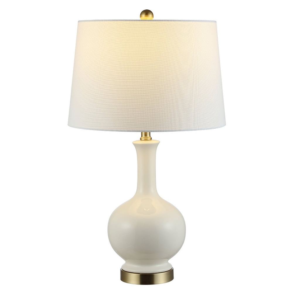 Safavieh BOWIE, 26-Inch Ceramic Table Lamp - Timeless Design for Stylish Living Rooms and Bedrooms Cream TBL4346A