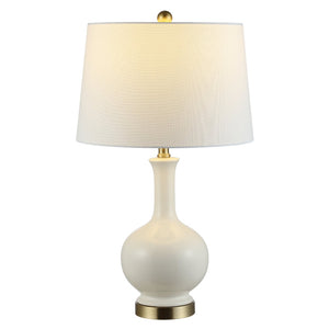 Safavieh BOWIE, 26-Inch Ceramic Table Lamp - Timeless Design for Stylish Living Rooms and Bedrooms Cream TBL4346A