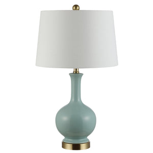 Safavieh BOWIE, 26-Inch Ceramic Table Lamp - Timeless Design for Stylish Living Rooms and Bedrooms Robins Egg Blue TBL4346B