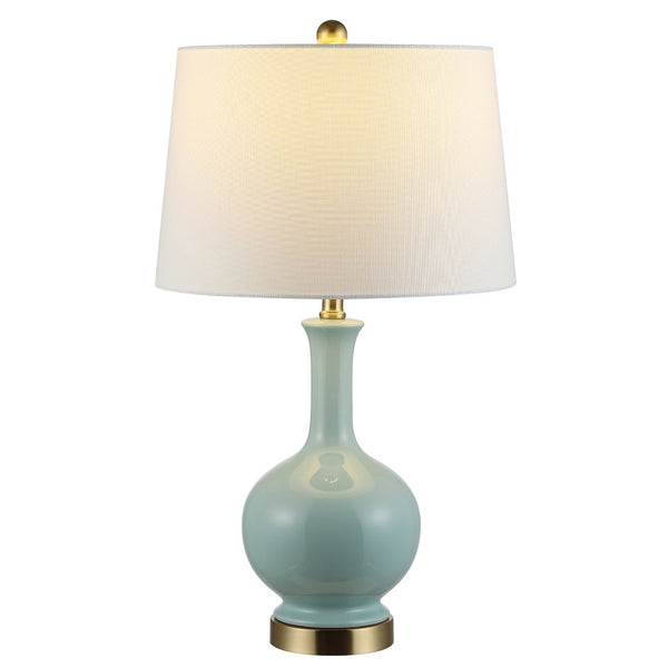 Safavieh BOWIE, 26-Inch Ceramic Table Lamp - Timeless Design for Stylish Living Rooms and Bedrooms Robins Egg Blue TBL4346B