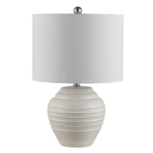 Safavieh LENON, Elegant 22-Inch White Ceramic Table Lamp - Versatile Minimalist Design for Any Room Decor TBL4347A
