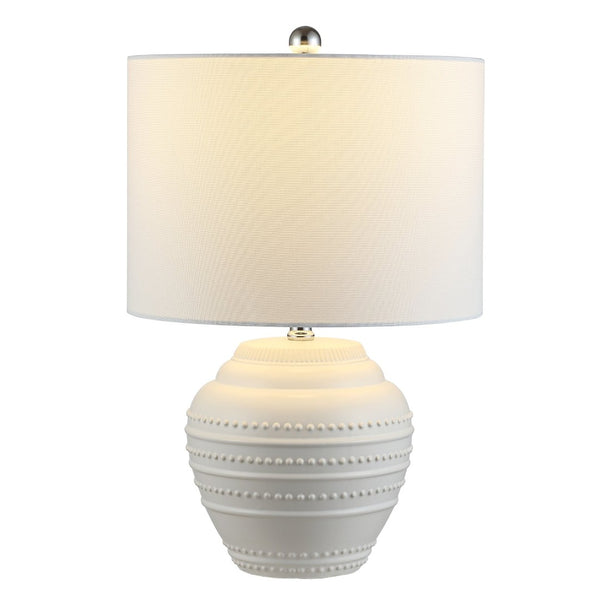 Safavieh LENON, Elegant 22-Inch White Ceramic Table Lamp - Versatile Minimalist Design for Any Room Decor TBL4347A