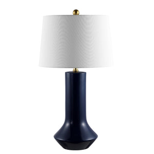 Safavieh WELLS, 28-Inch Navy Blue Ceramic Table Lamp - Elegant Design for Modern & Traditional Spaces TBL4349A