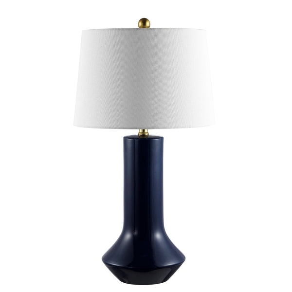 Safavieh WELLS, 28-Inch Navy Blue Ceramic Table Lamp - Elegant Design for Modern & Traditional Spaces TBL4349A