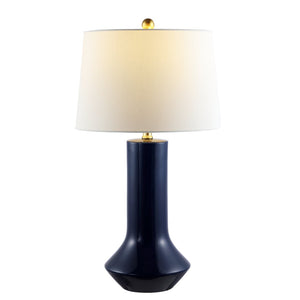 Safavieh WELLS, 28-Inch Navy Blue Ceramic Table Lamp - Elegant Design for Modern & Traditional Spaces TBL4349A