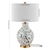 Safavieh Krew Glass Table Lamp  White / Navy Blue TBL4350A