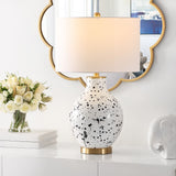 Safavieh Krew Glass Table Lamp  White / Navy Blue TBL4350A