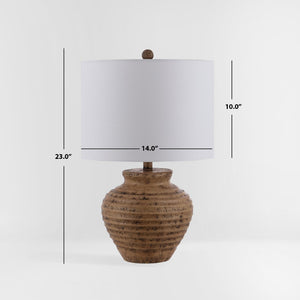 Safavieh KAMRYN, 23-Inch Brown Polyresin Table Lamp - Modern Elegance with Warm Ambient Light for Any Space TBL4351A