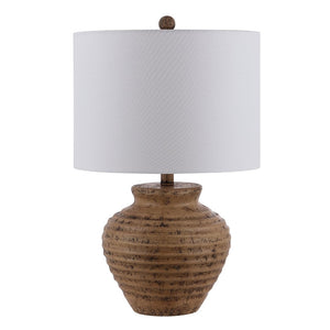 Safavieh KAMRYN, 23-Inch Brown Polyresin Table Lamp - Modern Elegance with Warm Ambient Light for Any Space TBL4351A
