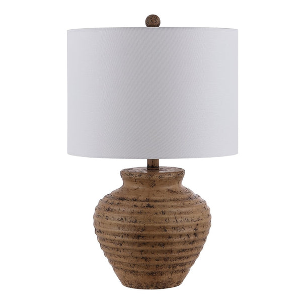 Safavieh KAMRYN, 23-Inch Brown Polyresin Table Lamp - Modern Elegance with Warm Ambient Light for Any Space TBL4351A