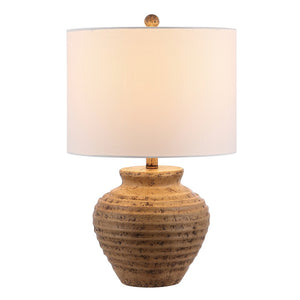 Safavieh KAMRYN, 23-Inch Brown Polyresin Table Lamp - Modern Elegance with Warm Ambient Light for Any Space TBL4351A