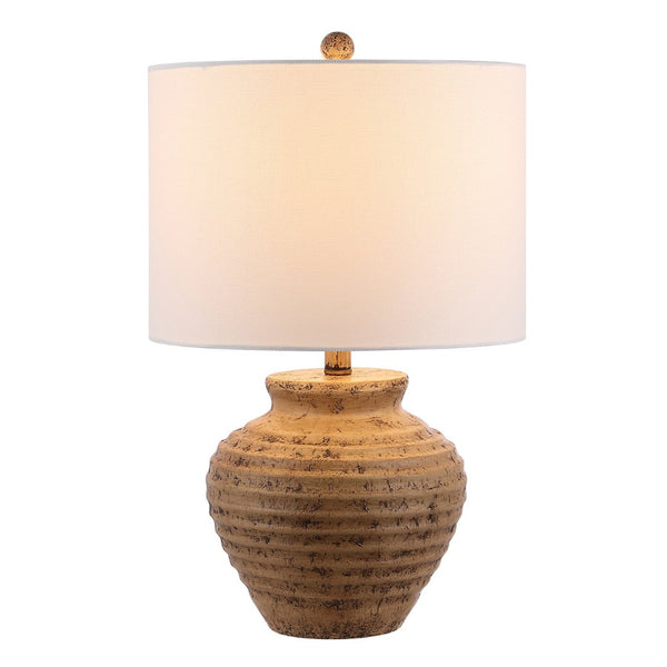 Safavieh KAMRYN, 23-Inch Brown Polyresin Table Lamp - Modern Elegance with Warm Ambient Light for Any Space TBL4351A