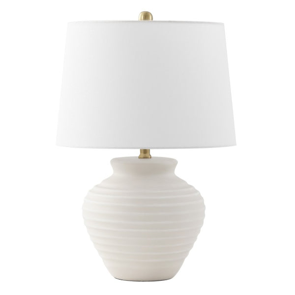 Safavieh Ledger, Ceramic Table Lamp with Bone Finish Sculptural Base for Modern Living Spaces TBL4352B