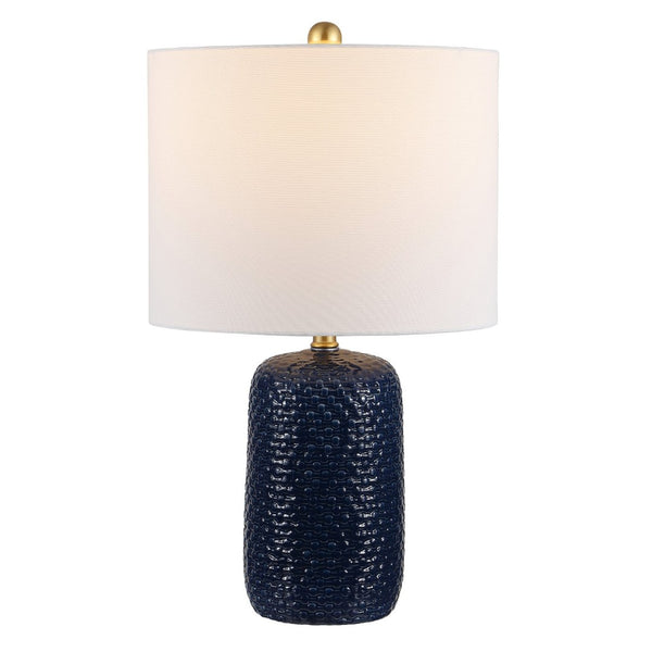 Safavieh HUXLEY, 22-Inch Navy Ceramic Table Lamp - Elegant Ambient Light for Modern and Classic Décor Styles TBL4354A-SET2