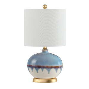 Safavieh KOA, 21-Inch Blue Ceramic Table Lamp - Stylish & Versatile Accent for Modern Home Decor & Spaces TBL4355A