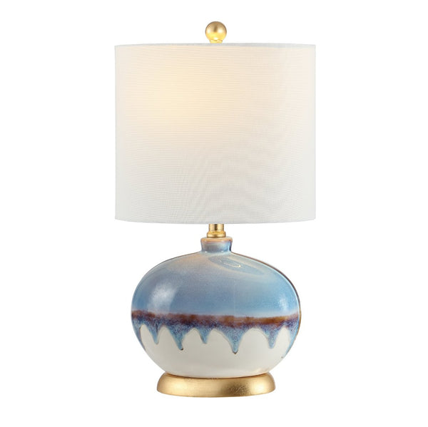 Safavieh KOA, 21-Inch Blue Ceramic Table Lamp - Stylish & Versatile Accent for Modern Home Decor & Spaces TBL4355A