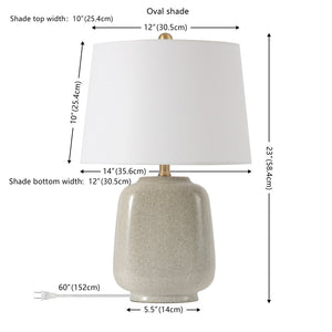 Safavieh BRIXTON, 23-Inch Cream & Blue Ceramic Table Lamp - Timeless Elegance for Modern & Classic Spaces TBL4356A