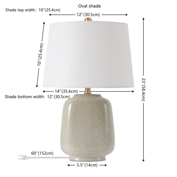Safavieh BRIXTON, 23-Inch Cream & Blue Ceramic Table Lamp - Timeless Elegance for Modern & Classic Spaces TBL4356A